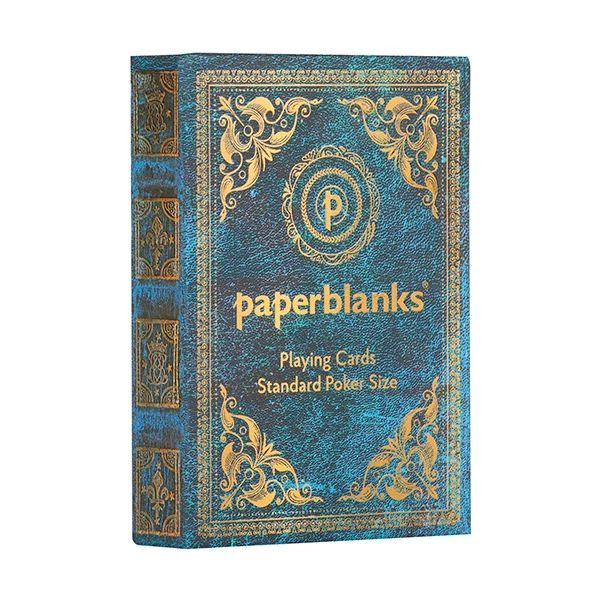 juego de naipes paperblanks azur 66x92x18mm con 54 cartas de p oker