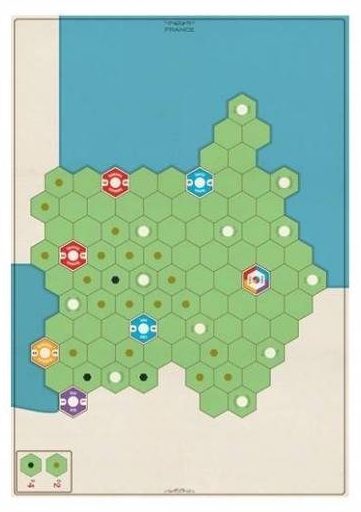 Age of Steam Deluxe Expansion: France & Poland Maps