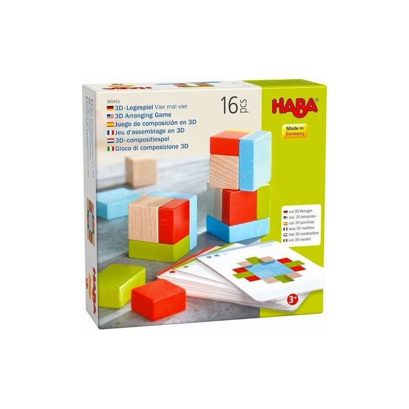 juego de composicion en 3d cuatro por cuatro