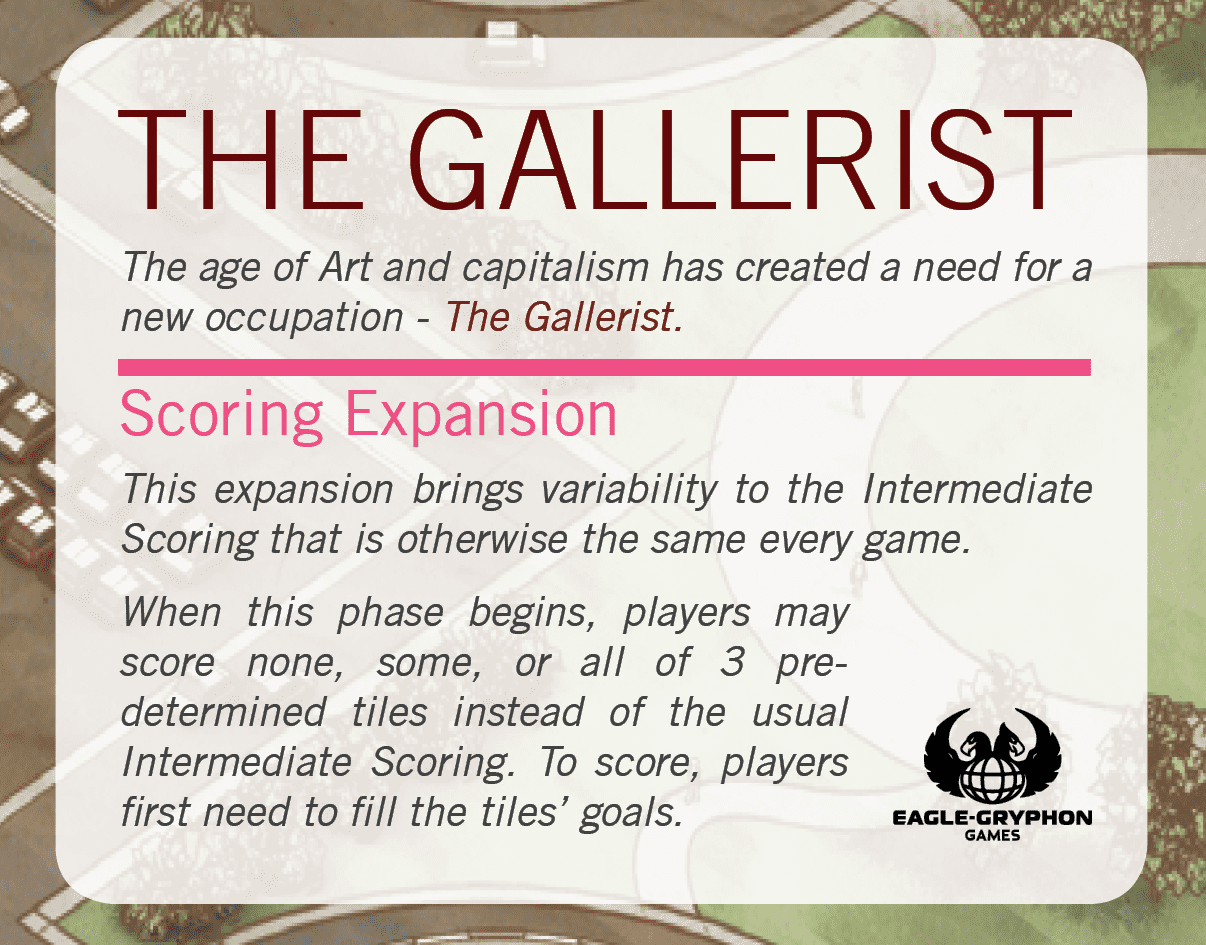 the gallerist scoring expansion