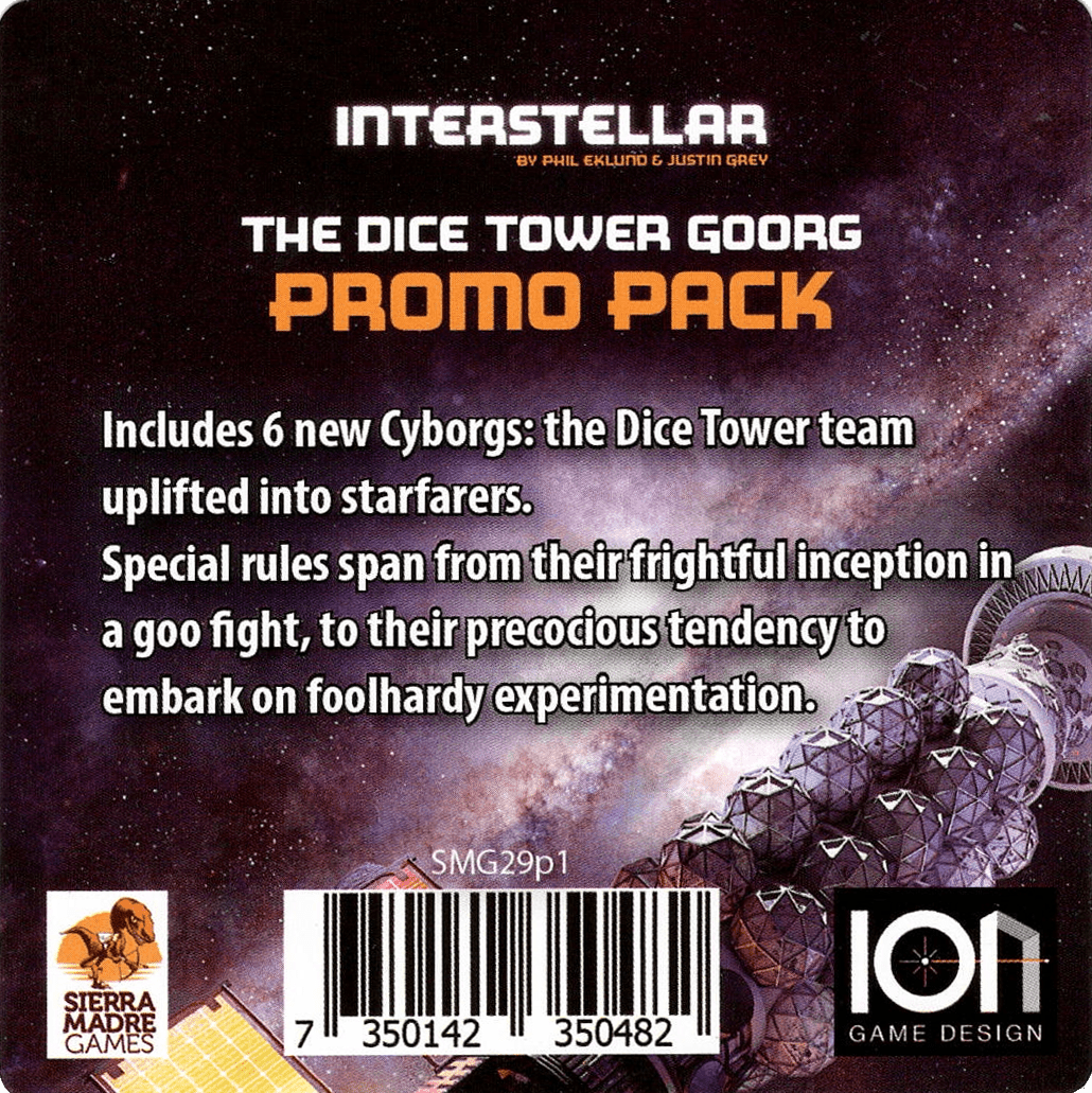 interstellar dice tower goorg promo pack