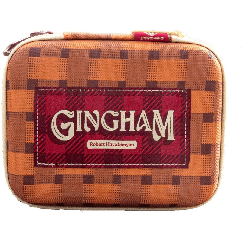 gingham travel case