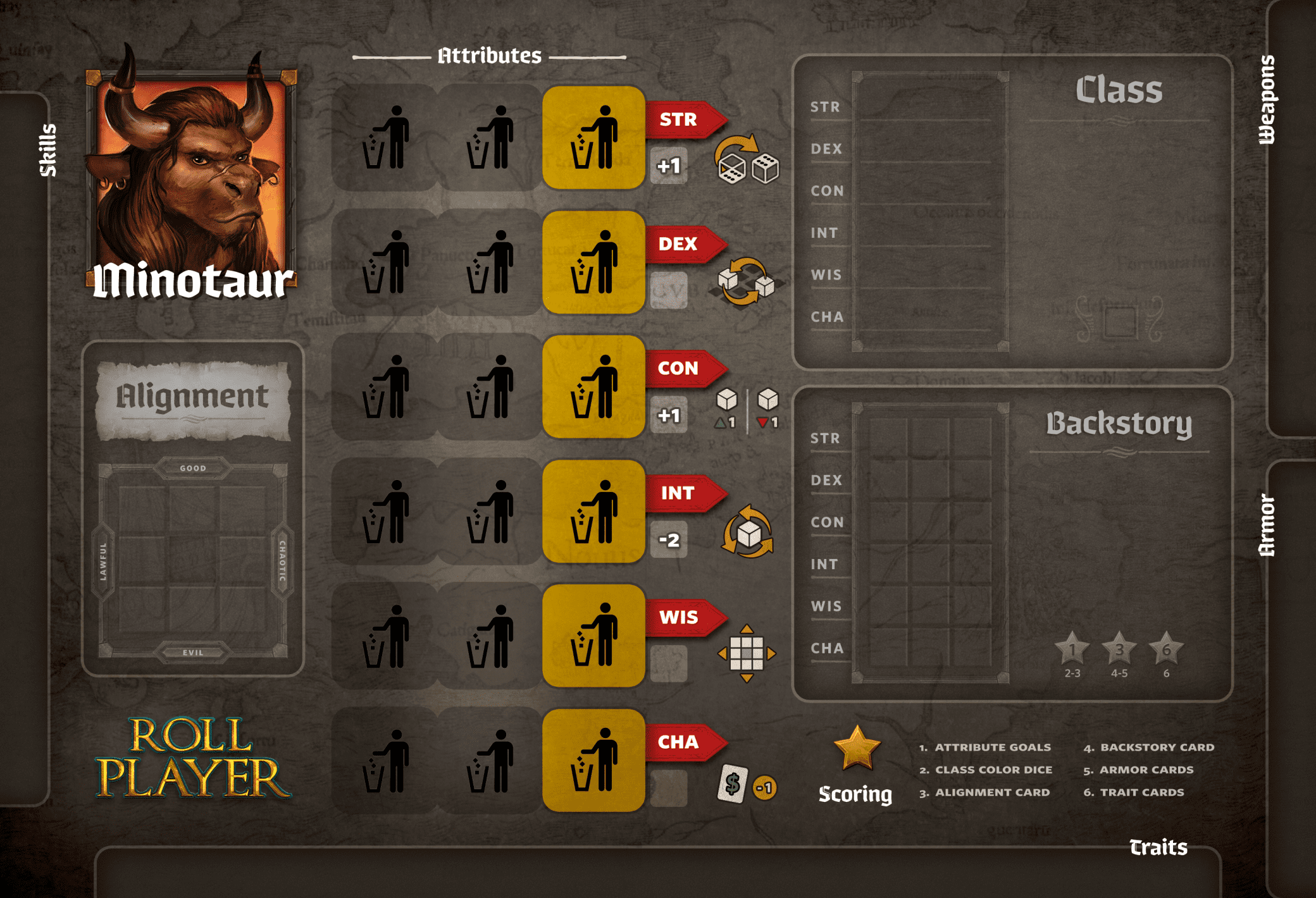 roll player minotaur promo punchboard