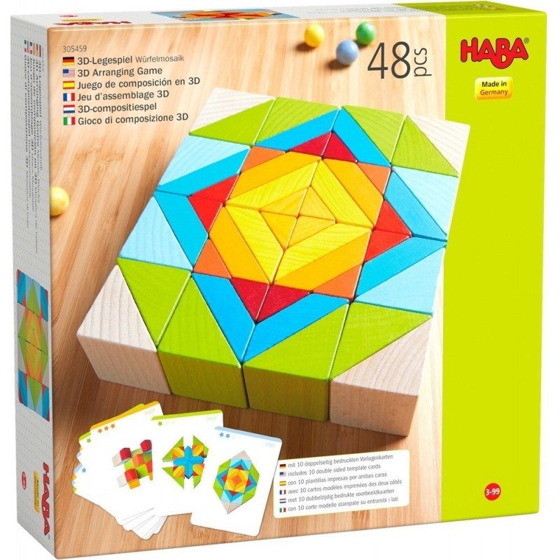 juego de composicion en 3d mosaico de cubos