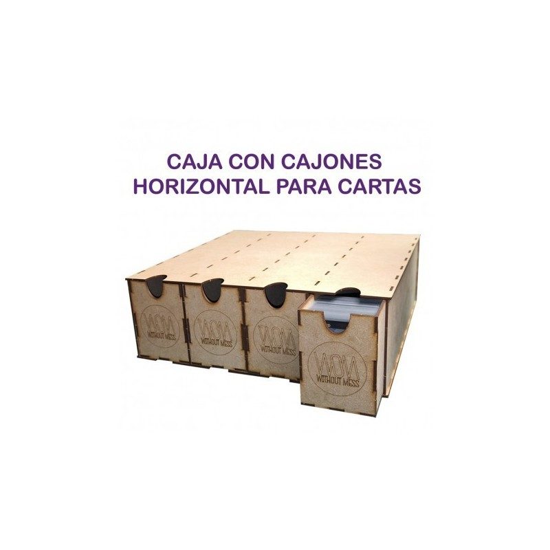 accesorios wom caja con cajas para cartas horizontal