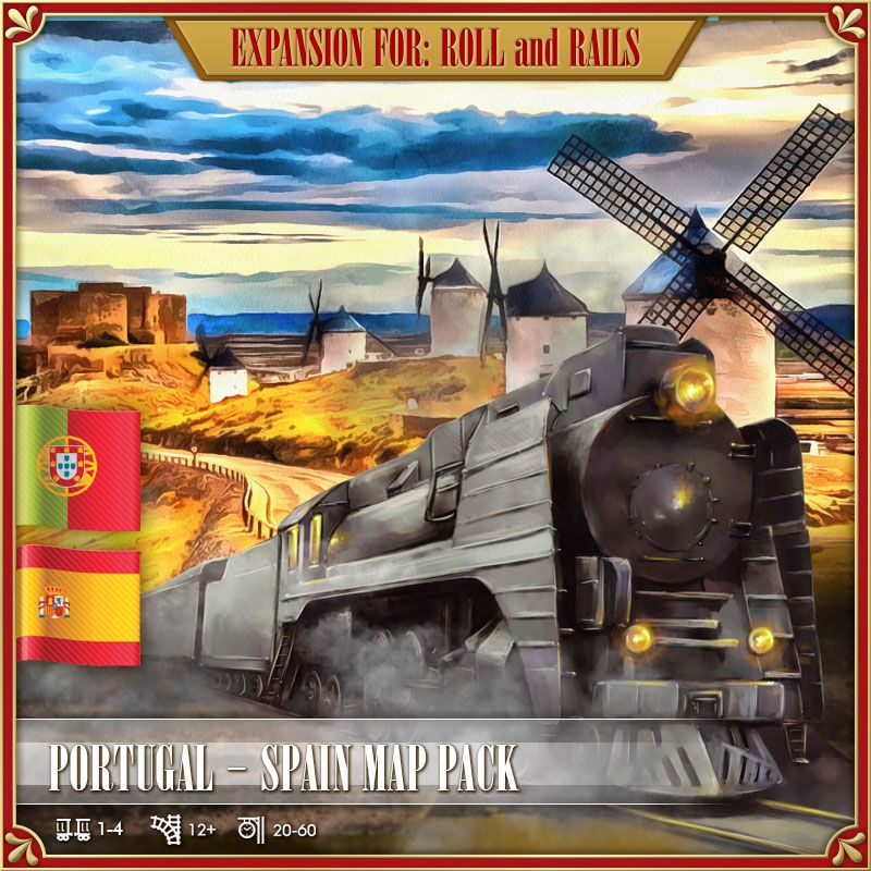 roll and rails portugal spain map pack