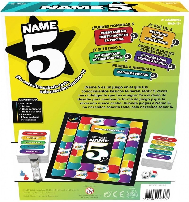 Name 5 Card Game imagen 2