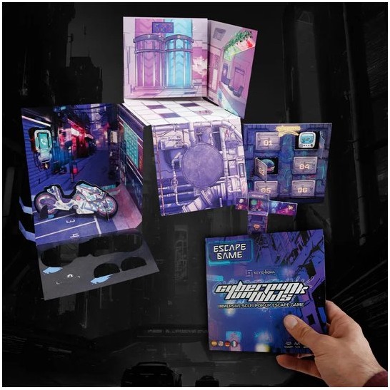 Cyberpunk Unfolds: Pop-Up Mystery Escape Game imagen 2