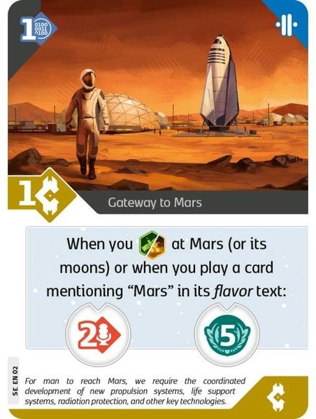SETI: Search for Extraterrestrial Intelligence – Gateway to Mars Promo Card