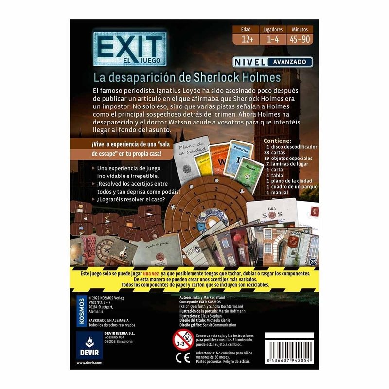 Exit: The Game - La Desaparición de Sherlock Holmes imagen 3