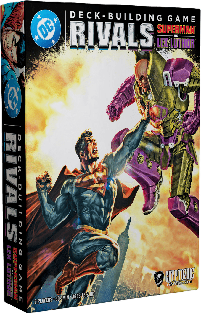 dc comics deck building game rivals superman vs lex luthor