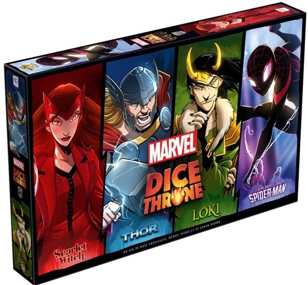 dice throne marvel scarlet witch thor loki spiderman miles morales bargain
